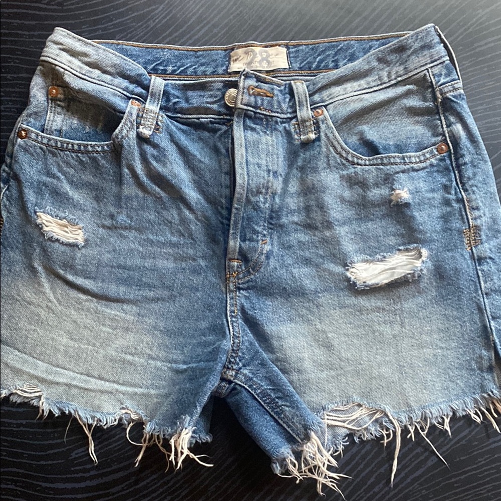 We The Free Distressed Denim Shorts